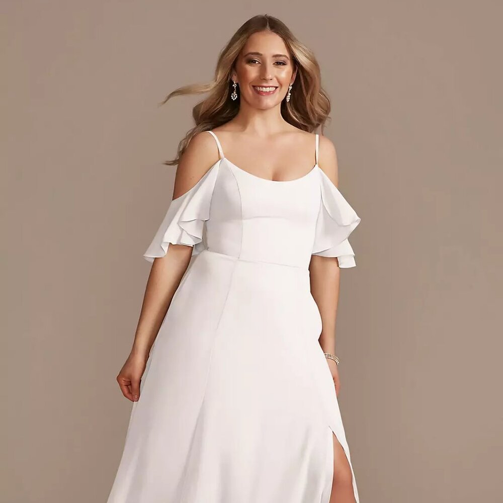 Ivory David's Bridal Bridesmaid Dress - 18